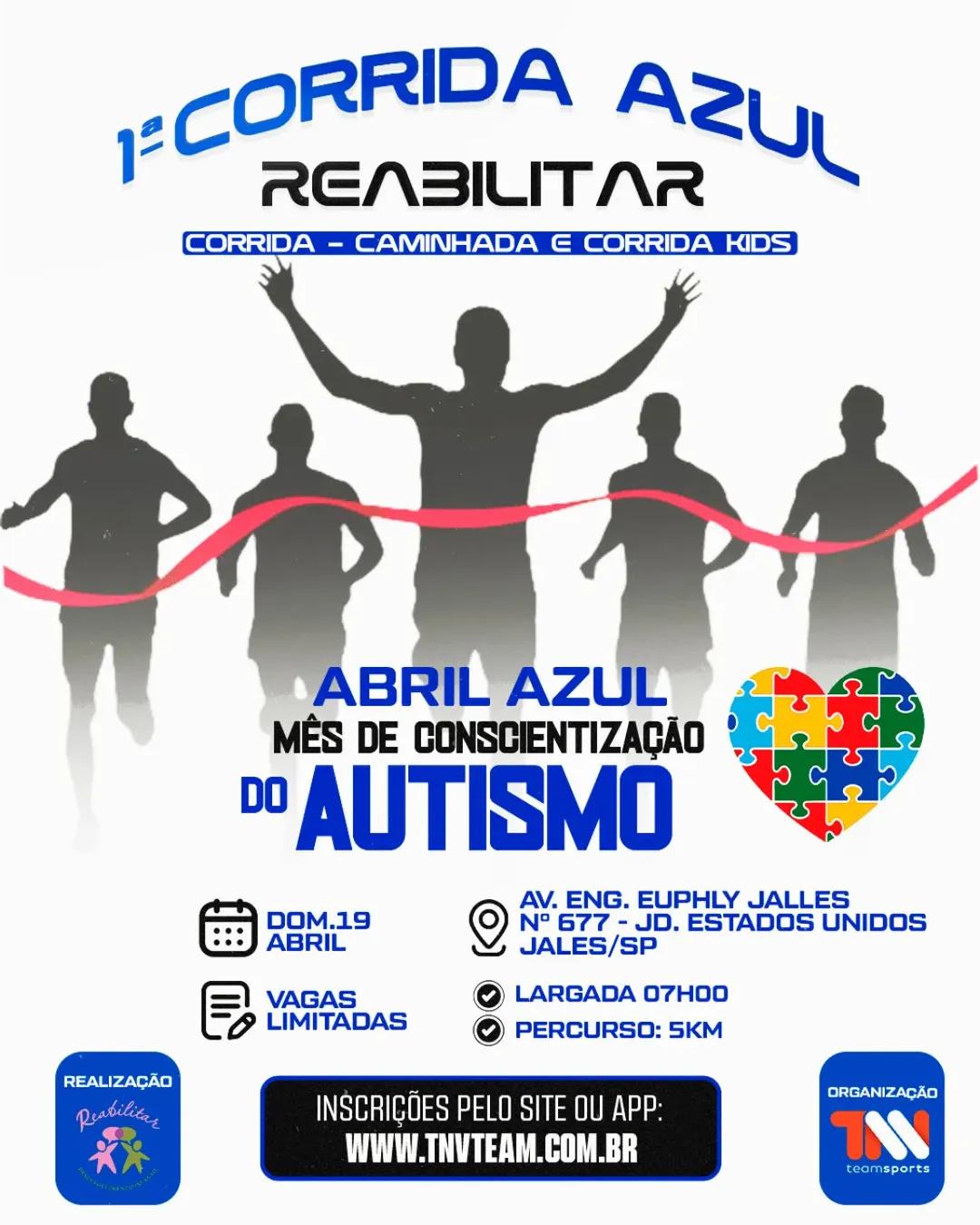 1 CORRIDA AZUL REABILITAR - ABRIL AZUL - JALES-SP
